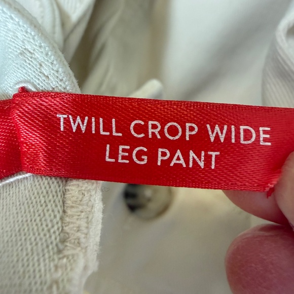 Spanx Twill Crop Wide Leg Pants Womens SP Small Petite Beige Cream Pull On - Picture 6 of 9